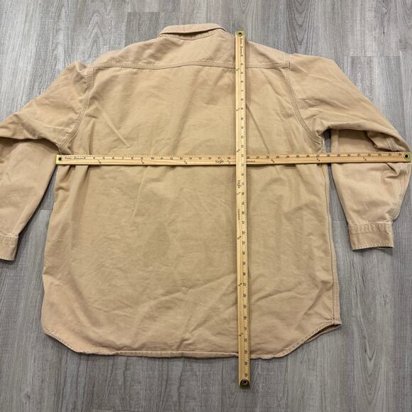 Vintage Carhartt Button Down Shirt Men's 3XL Yellow Workwear Work 90s Utility - Picture 7 of 7